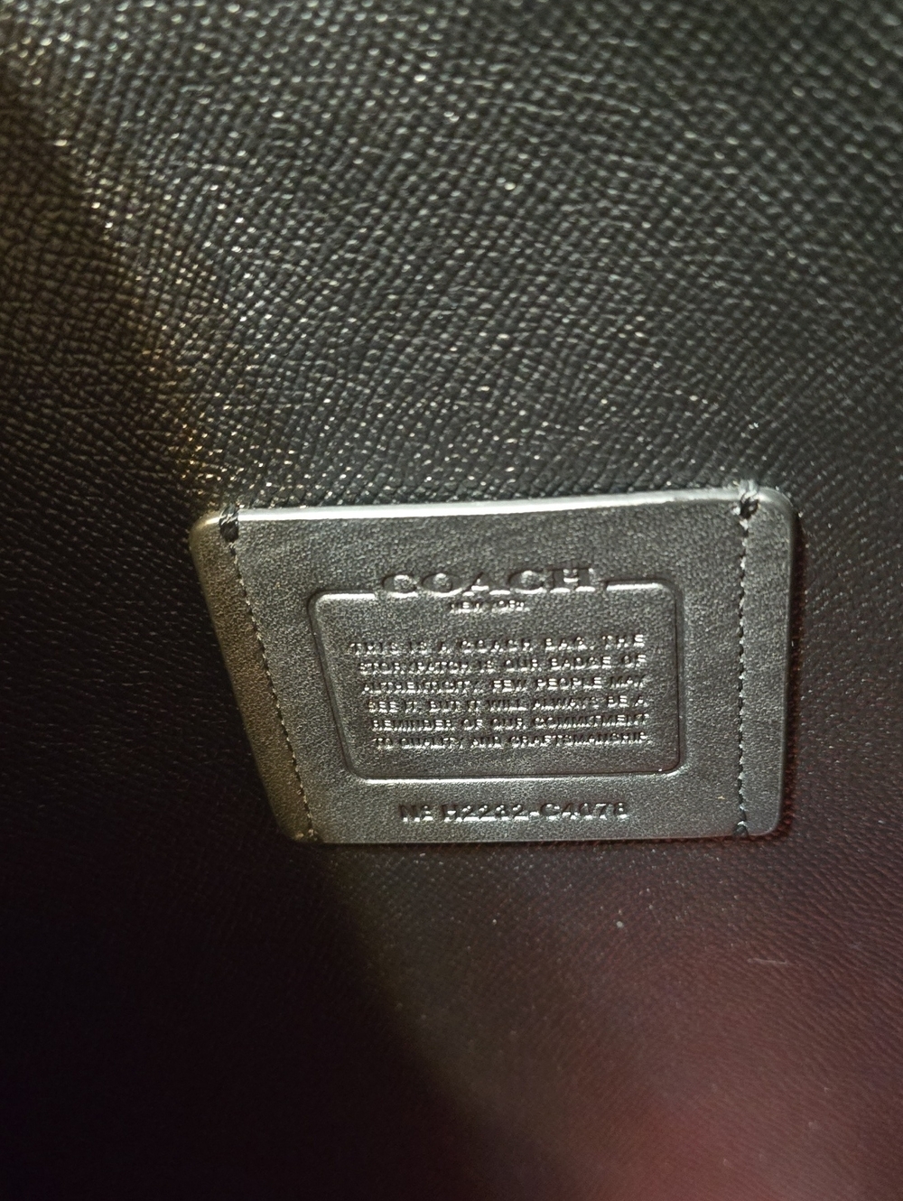 Coach Black Pebbled Leather Tote with Gold Hardware - Picture 7 of 11
